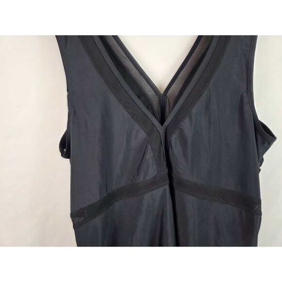 Nicole Miller Women's One Piece Swimsuit Plus Size 1X Black Sheer Swim - Picture 11 of 13